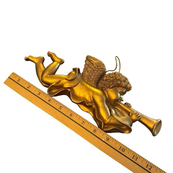 Vintage MCM Hollywood Regency Angel Cherub, Plaster Wall Ornament~13 Inch - Picture 7 of 7